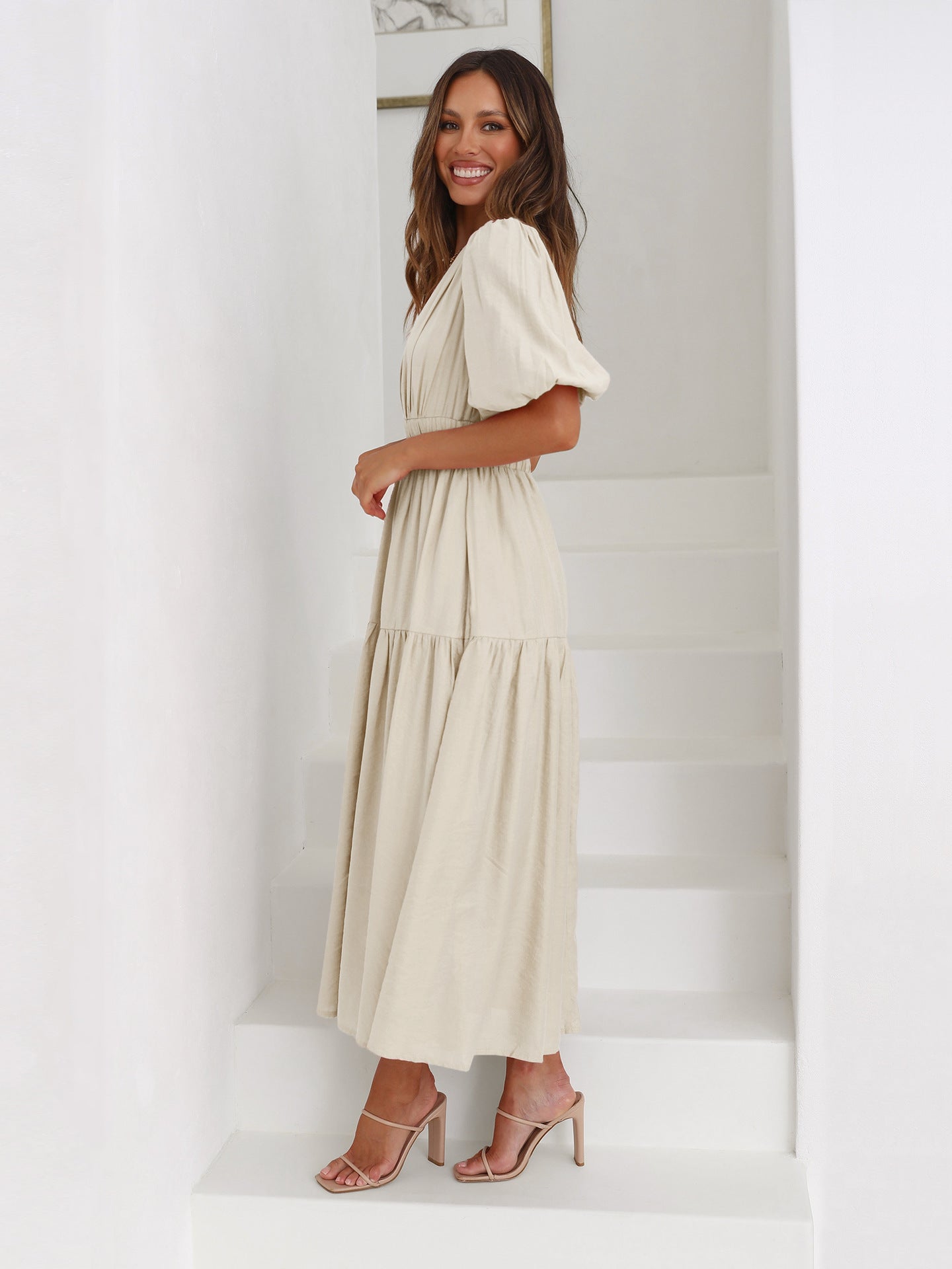 Bethany | Puff Sleeves Dress