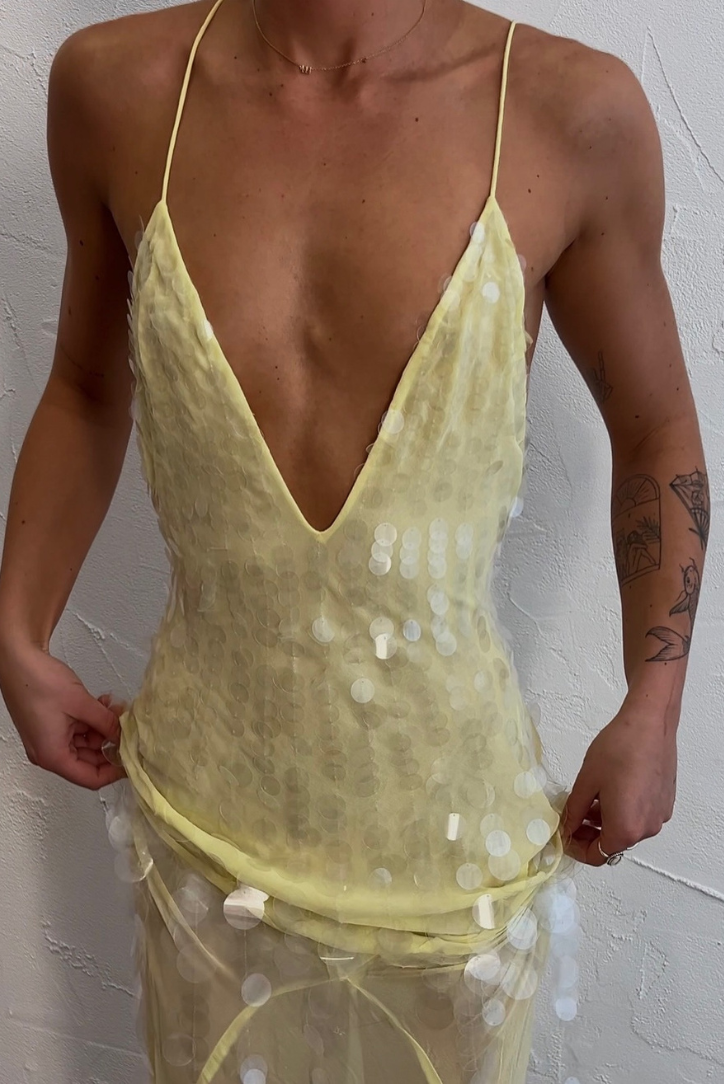 Aaliyah | Maxi šaty bez rukávů s výstřihem do V