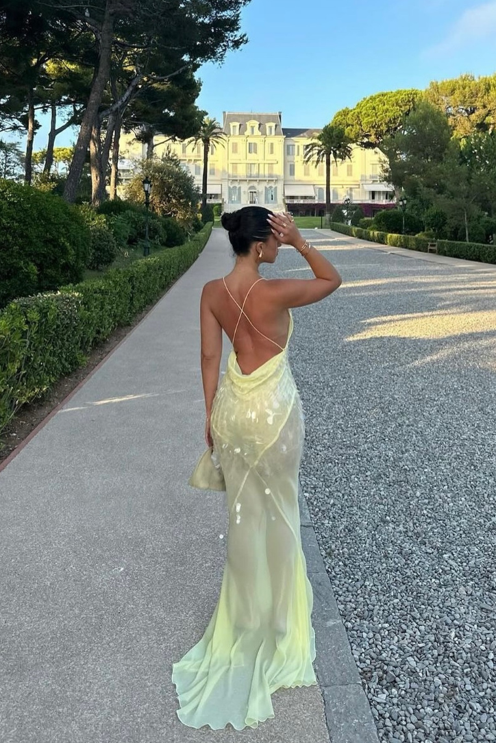 Aaliyah | Maxi šaty bez rukávů s výstřihem do V