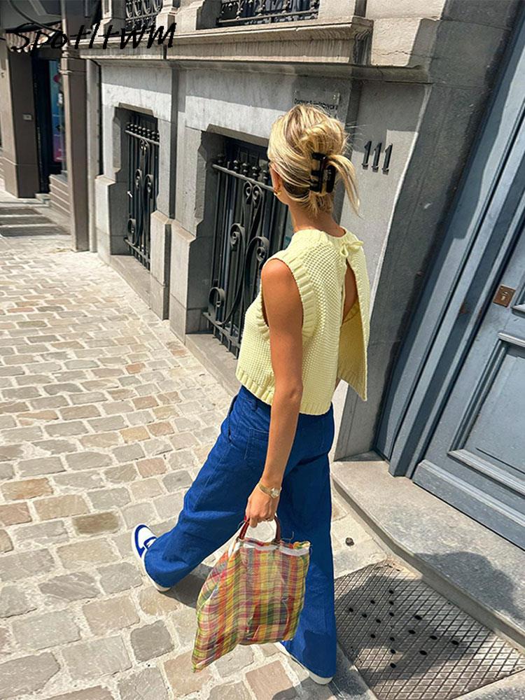 Amy | Pletený cardigan bez zadního dílu