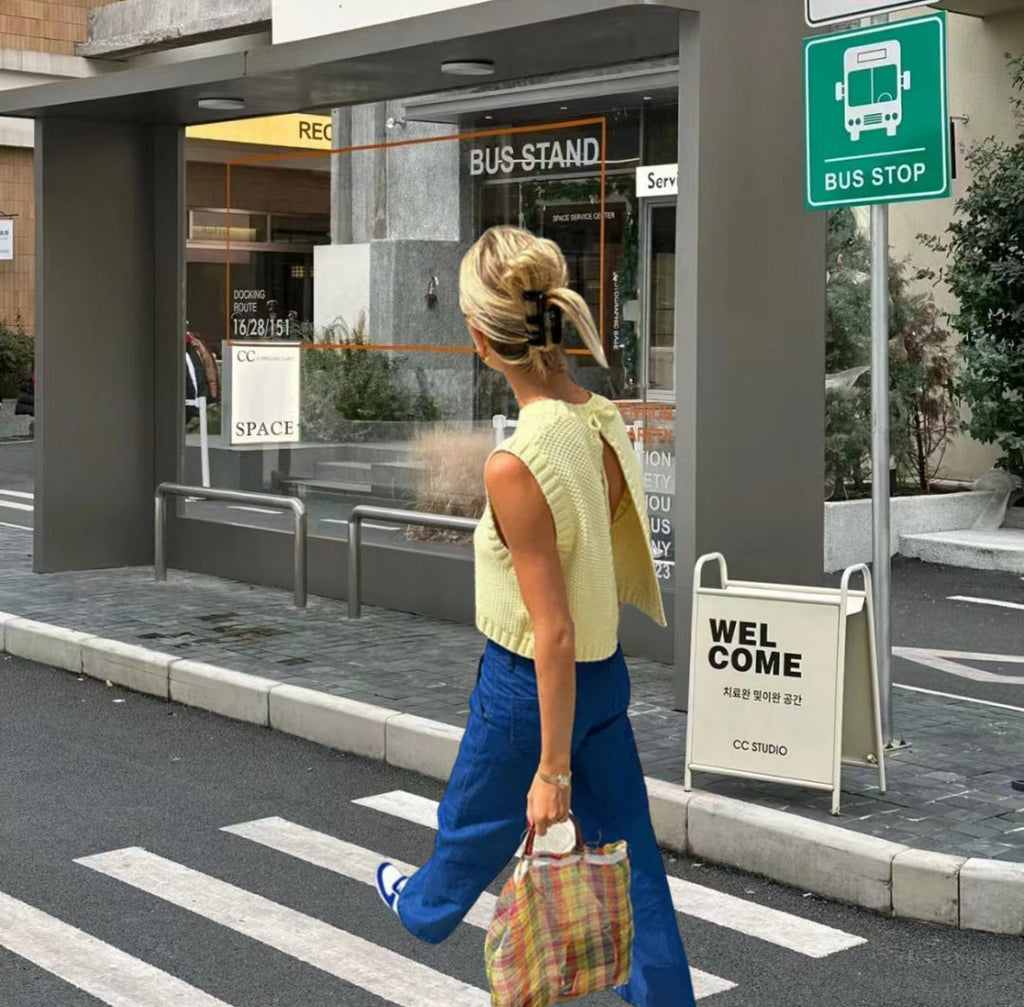 Amy | Pletený cardigan bez zadního dílu