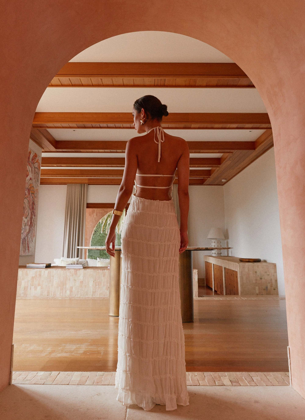 Marissa | Maxi Šaty Slonovinová