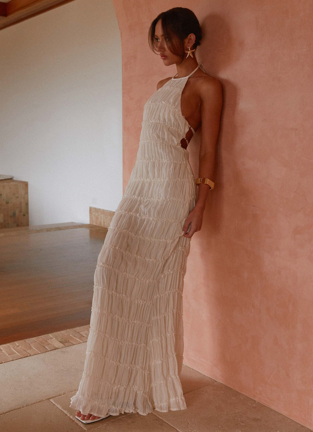 Marissa | Maxi Šaty Slonovinová