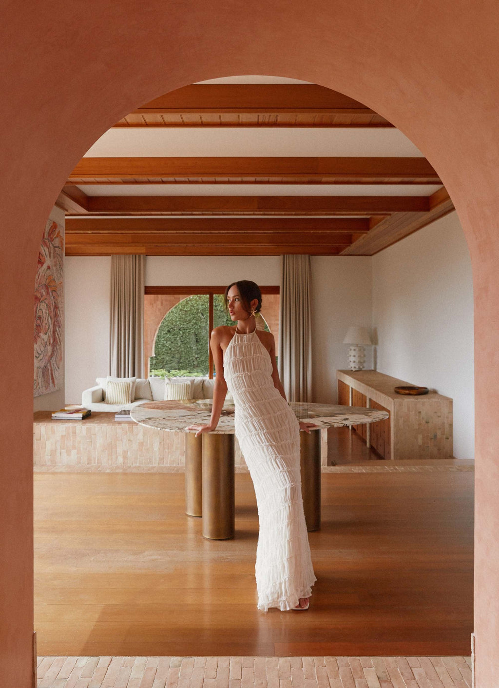 Marissa | Maxi Šaty Slonovinová