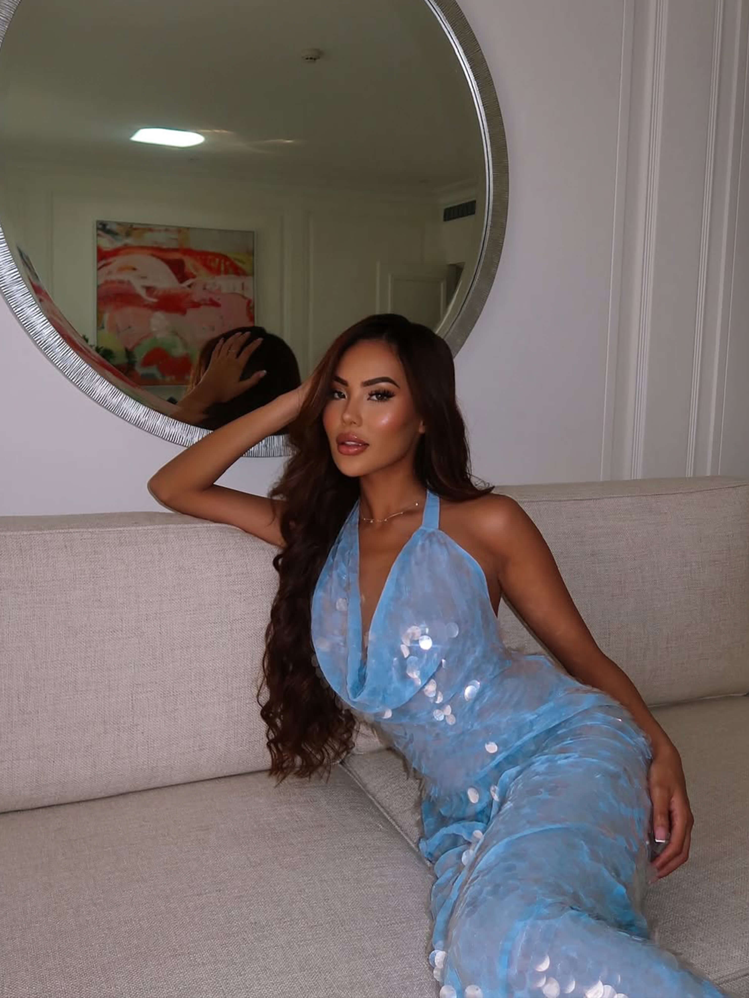 Melody | maxi šaty s halter krkem