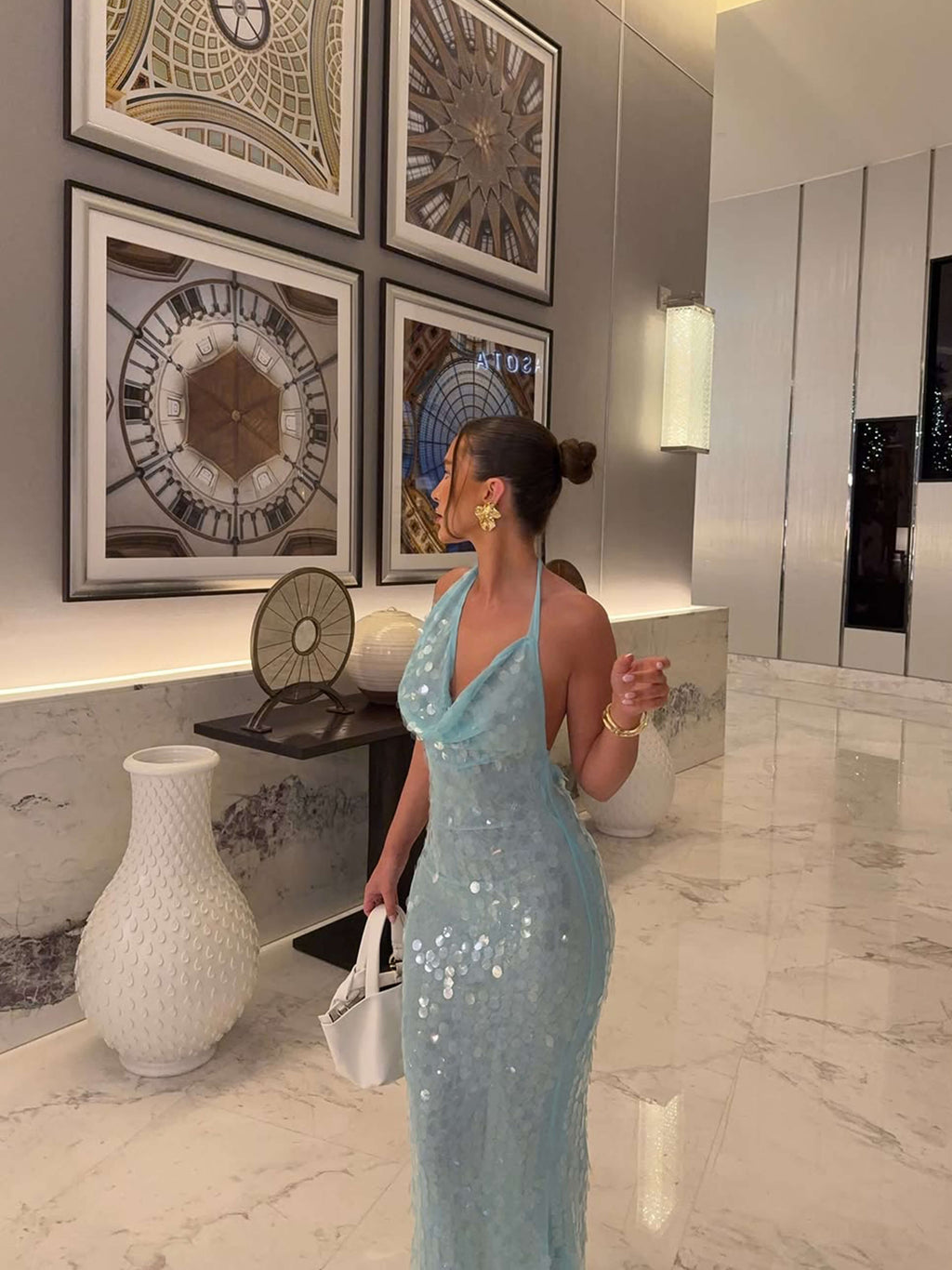 Melody | maxi šaty s halter krkem