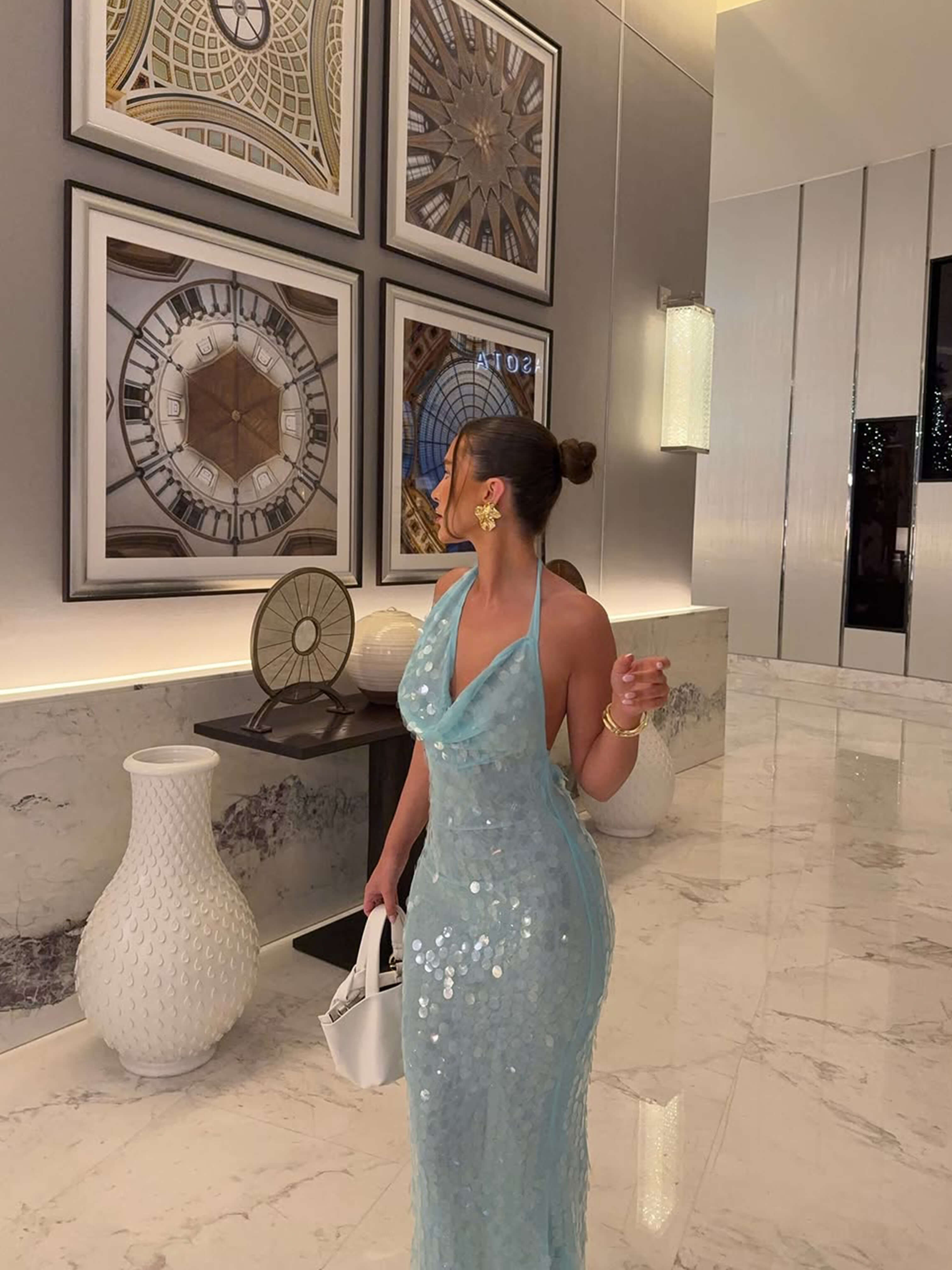 Melody | maxi šaty s halter krkem