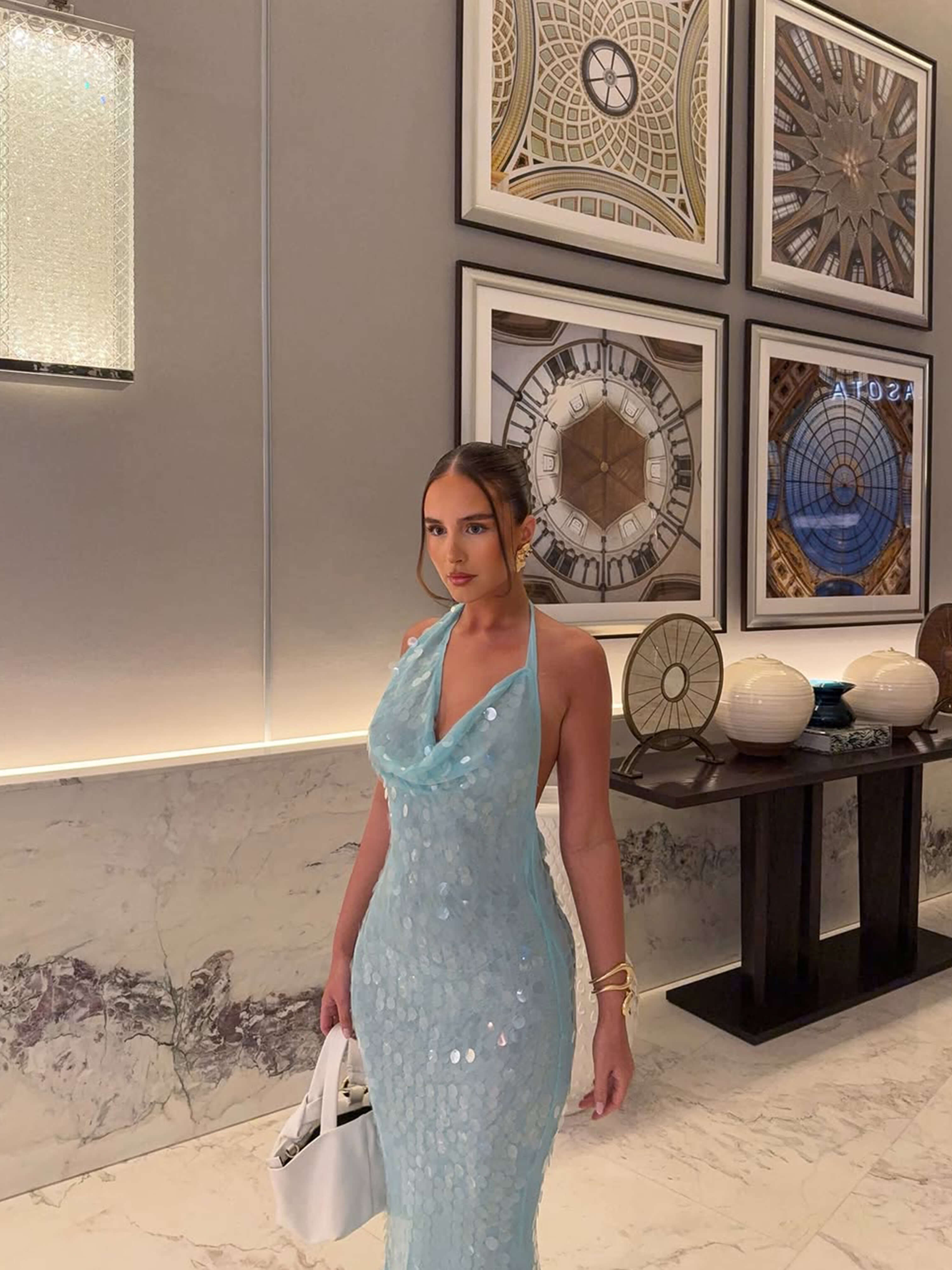 Melody | maxi šaty s halter krkem