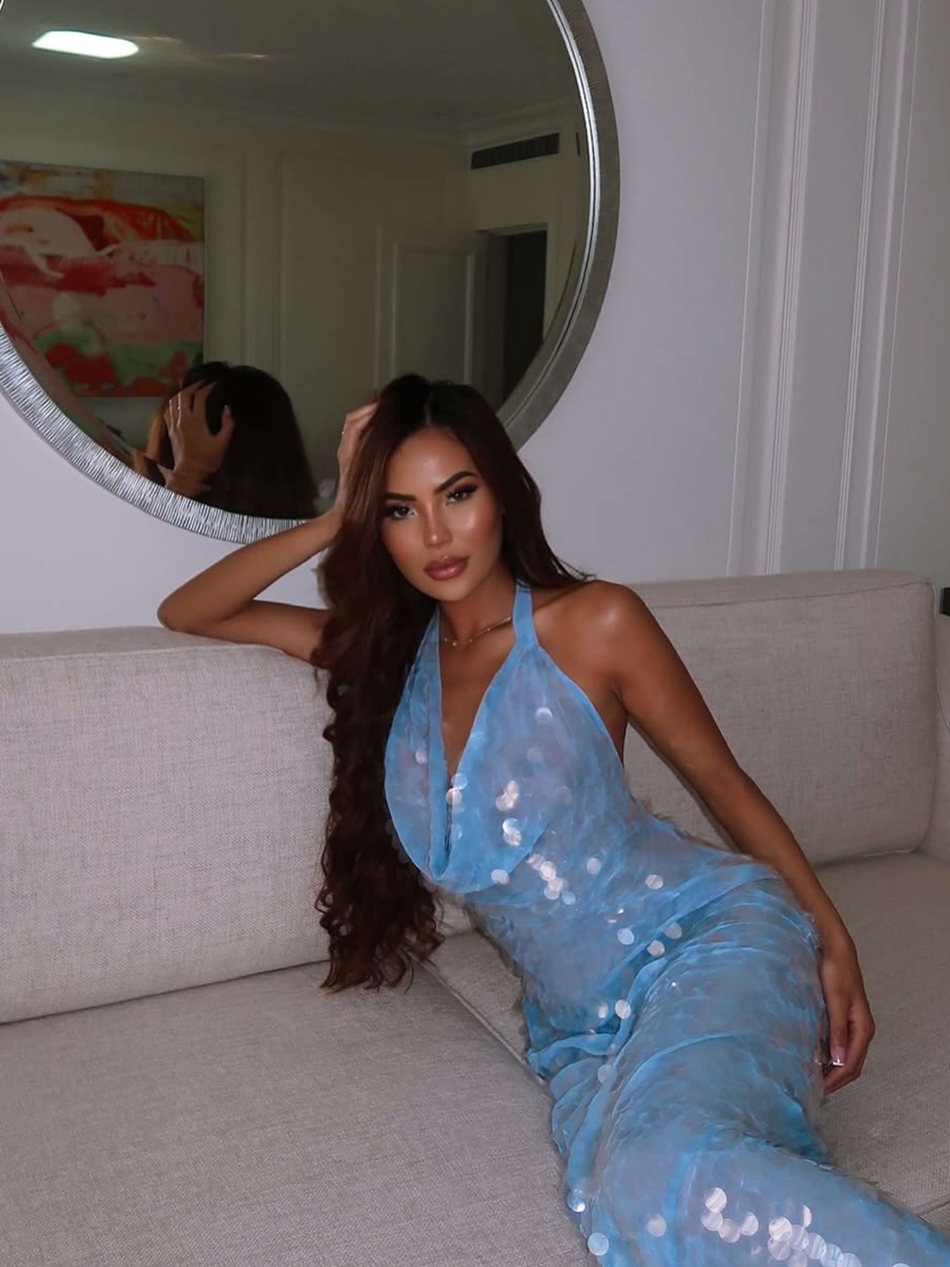 Melody | maxi šaty s halter krkem