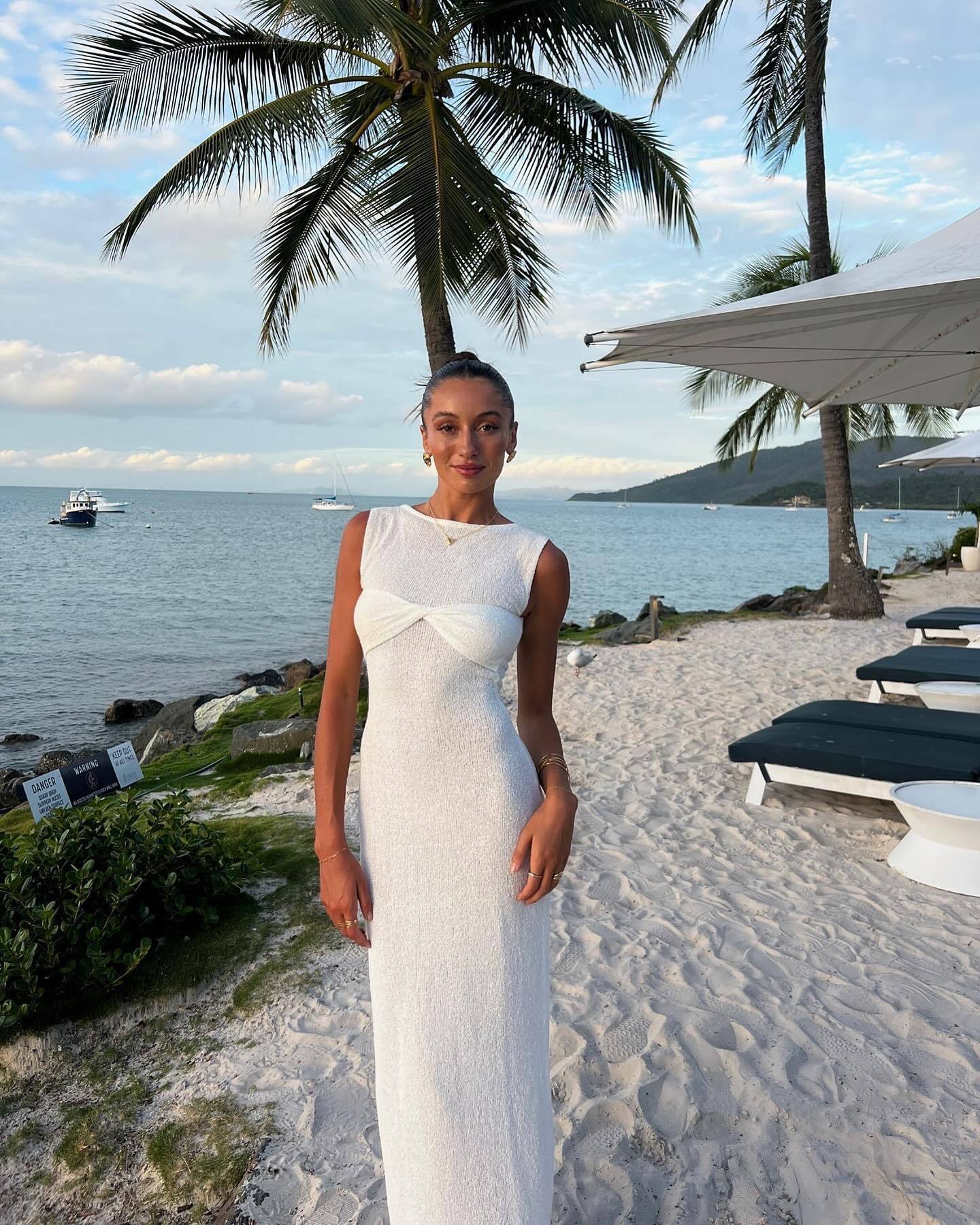 Mika | Pletené maxi šaty s kulatým výstřihem