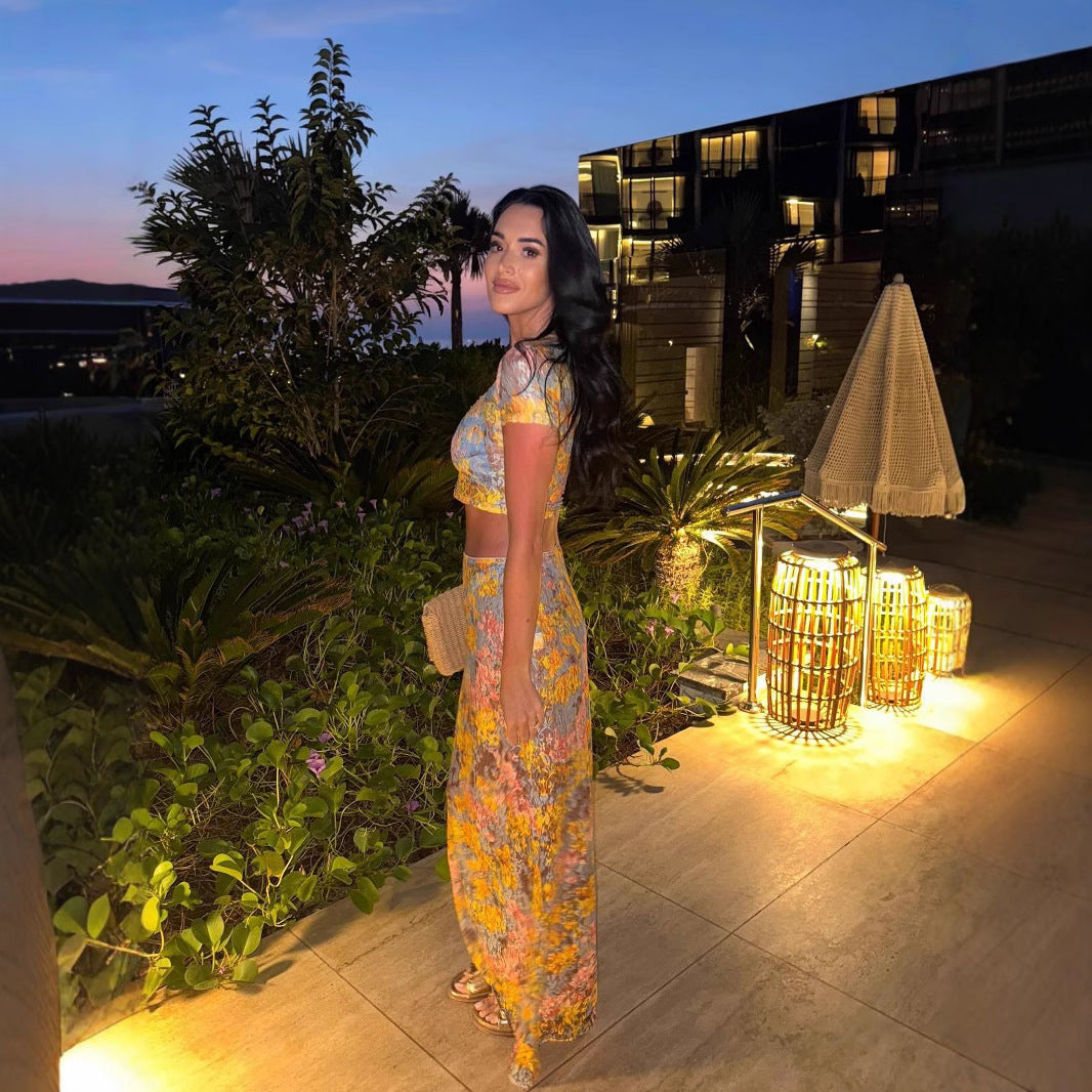 Amaris | Sada dvoudílného oblečení s květinovým potiskem