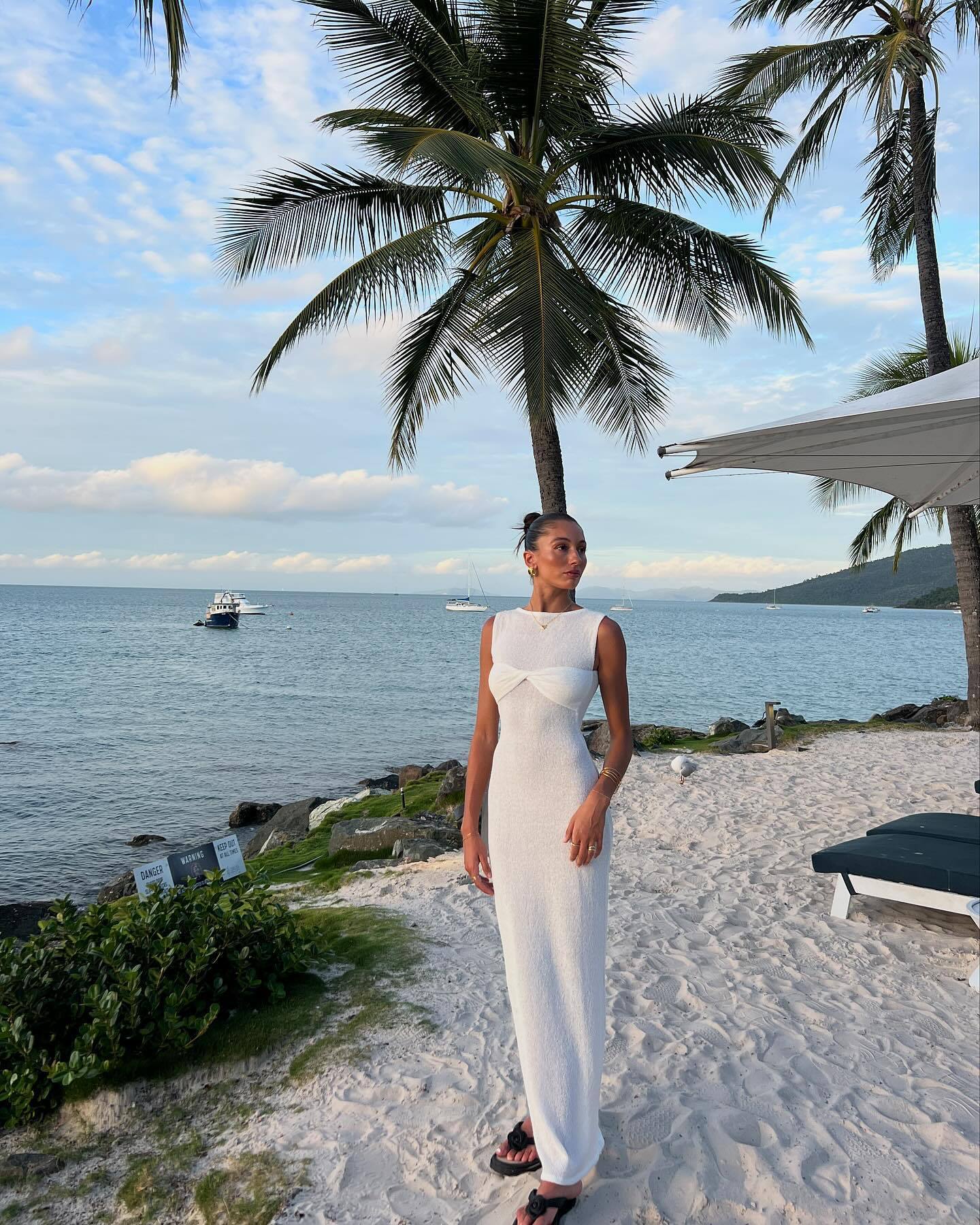 Mika | Pletené maxi šaty s kulatým výstřihem