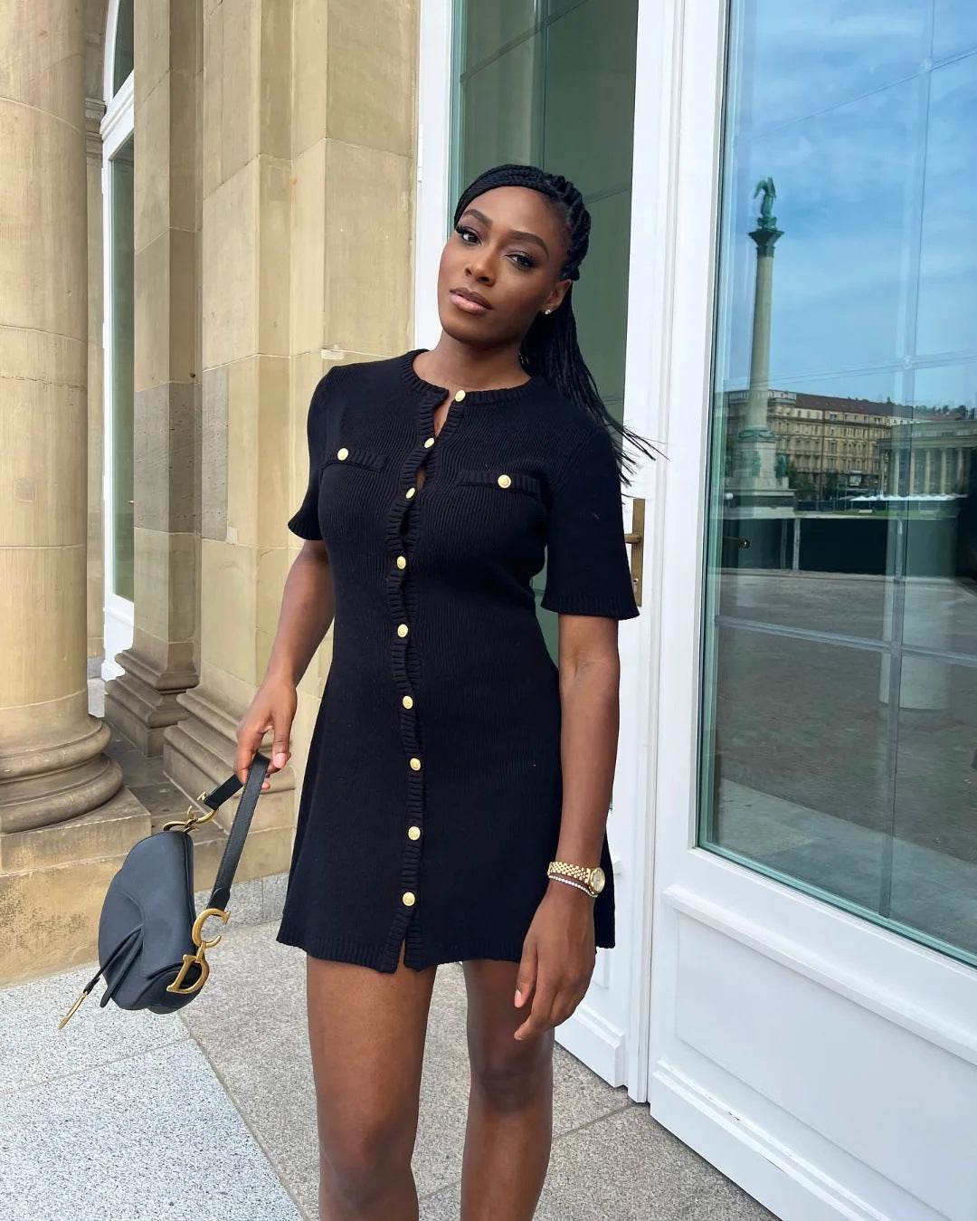 Holly | Pletené Mini Šaty