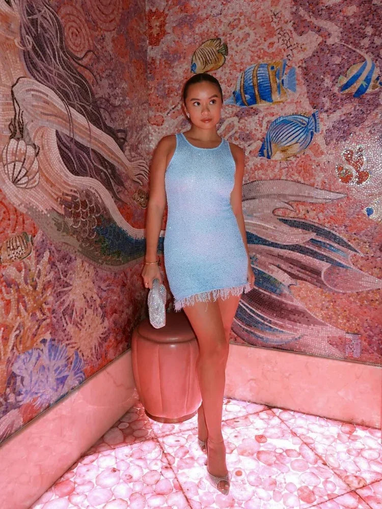 Eliza | Lesklé Mini Šaty