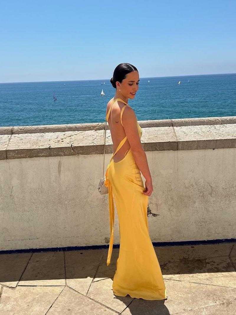 Caroline | Maxi šaty bez zadního dílu