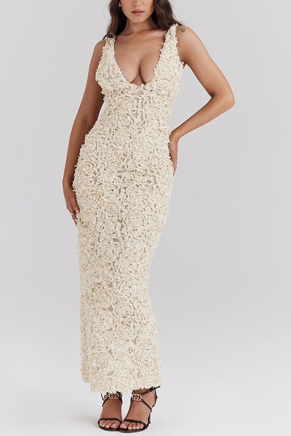 Lyra | Květinové Maxi Šaty Bez Rukávů