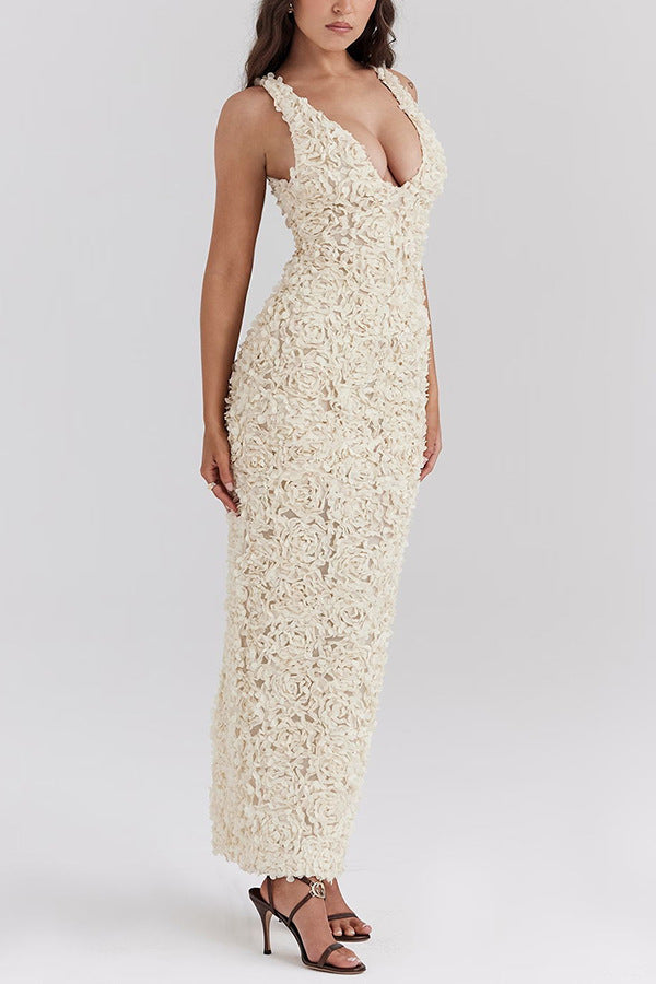 Lyra | Květinové Maxi Šaty Bez Rukávů