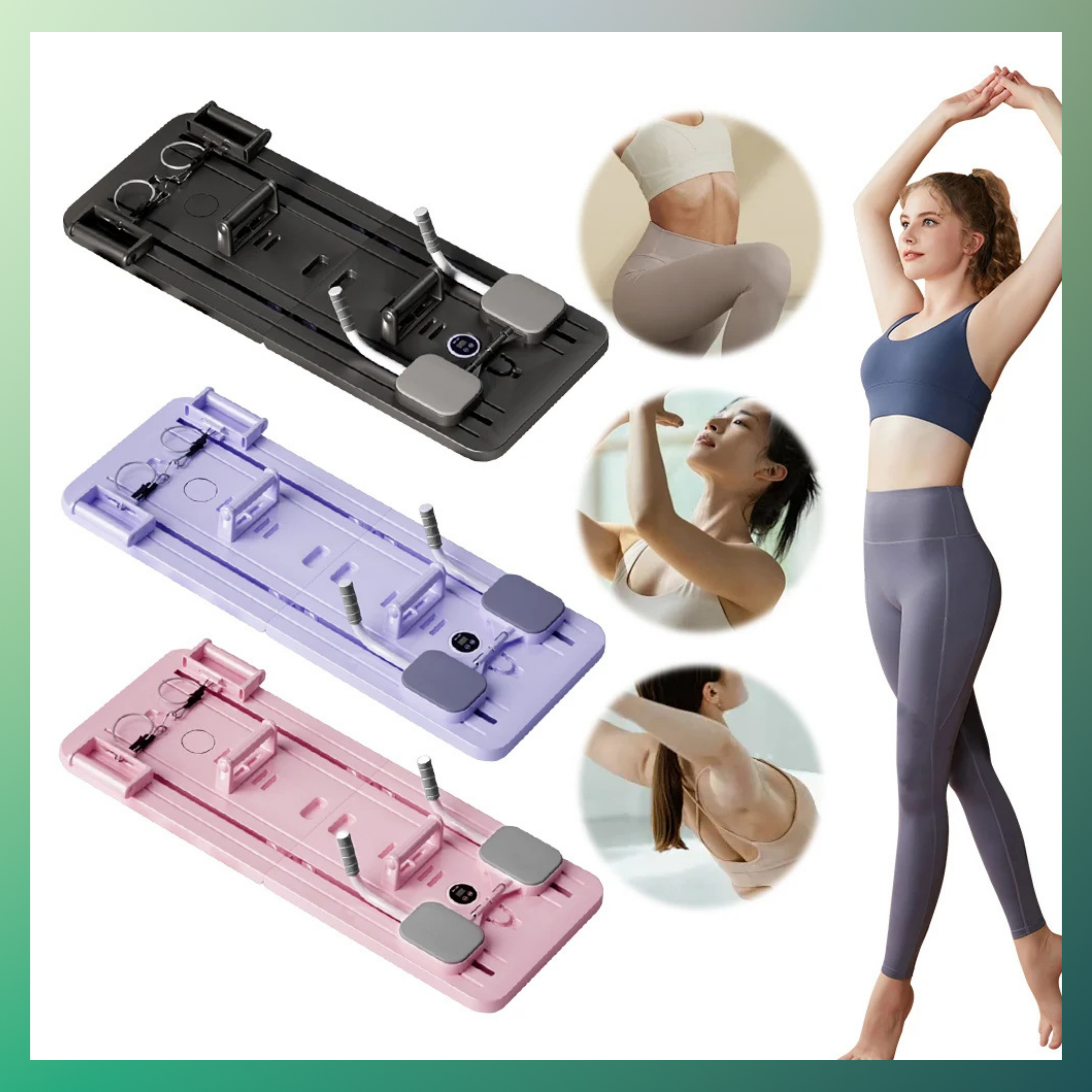 Fitnessboard Automatické Odrazové Ruce a Nohy Toner Multifunkční Pilates Reformer Sada