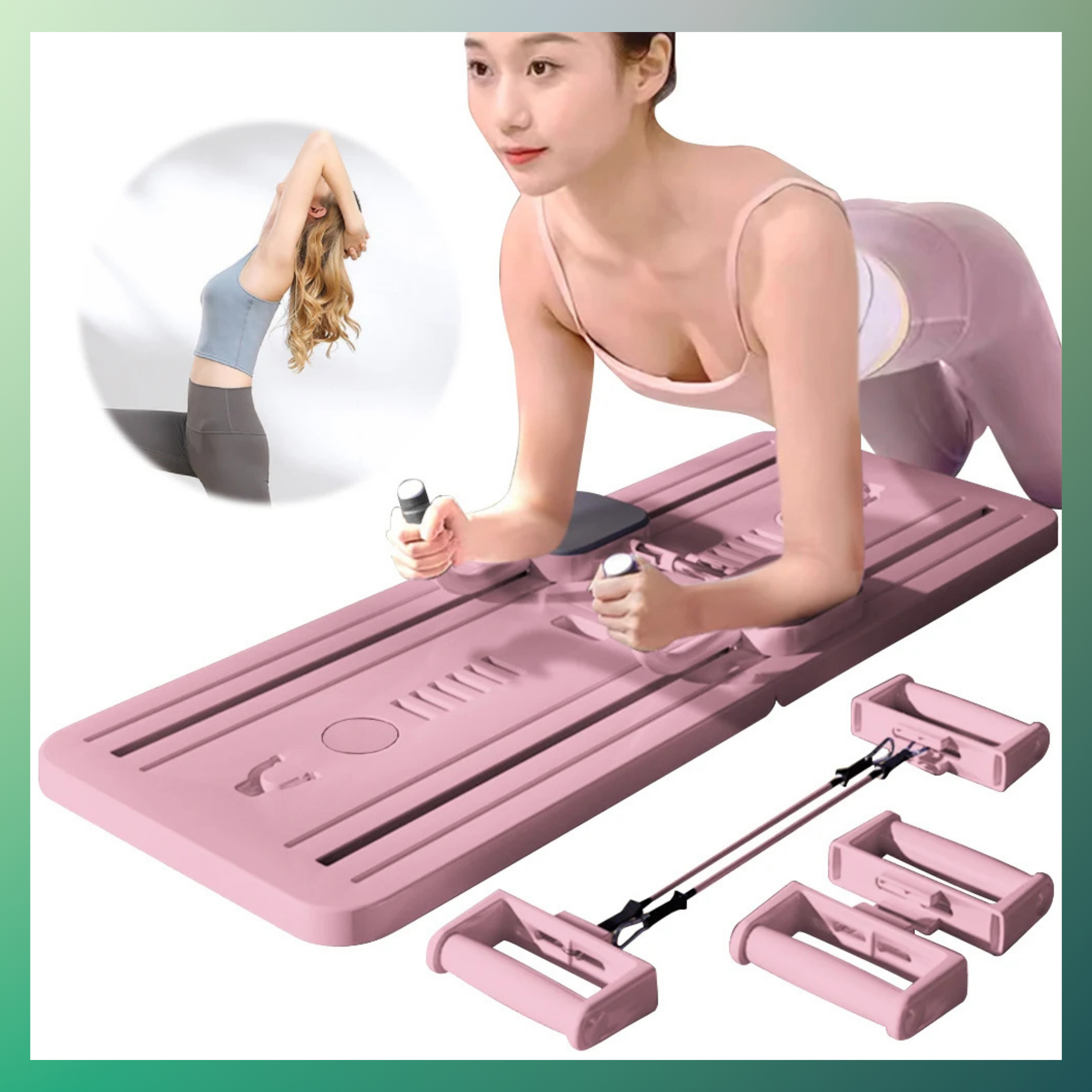 Fitnessboard Automatické Odrazové Ruce a Nohy Toner Multifunkční Pilates Reformer Sada