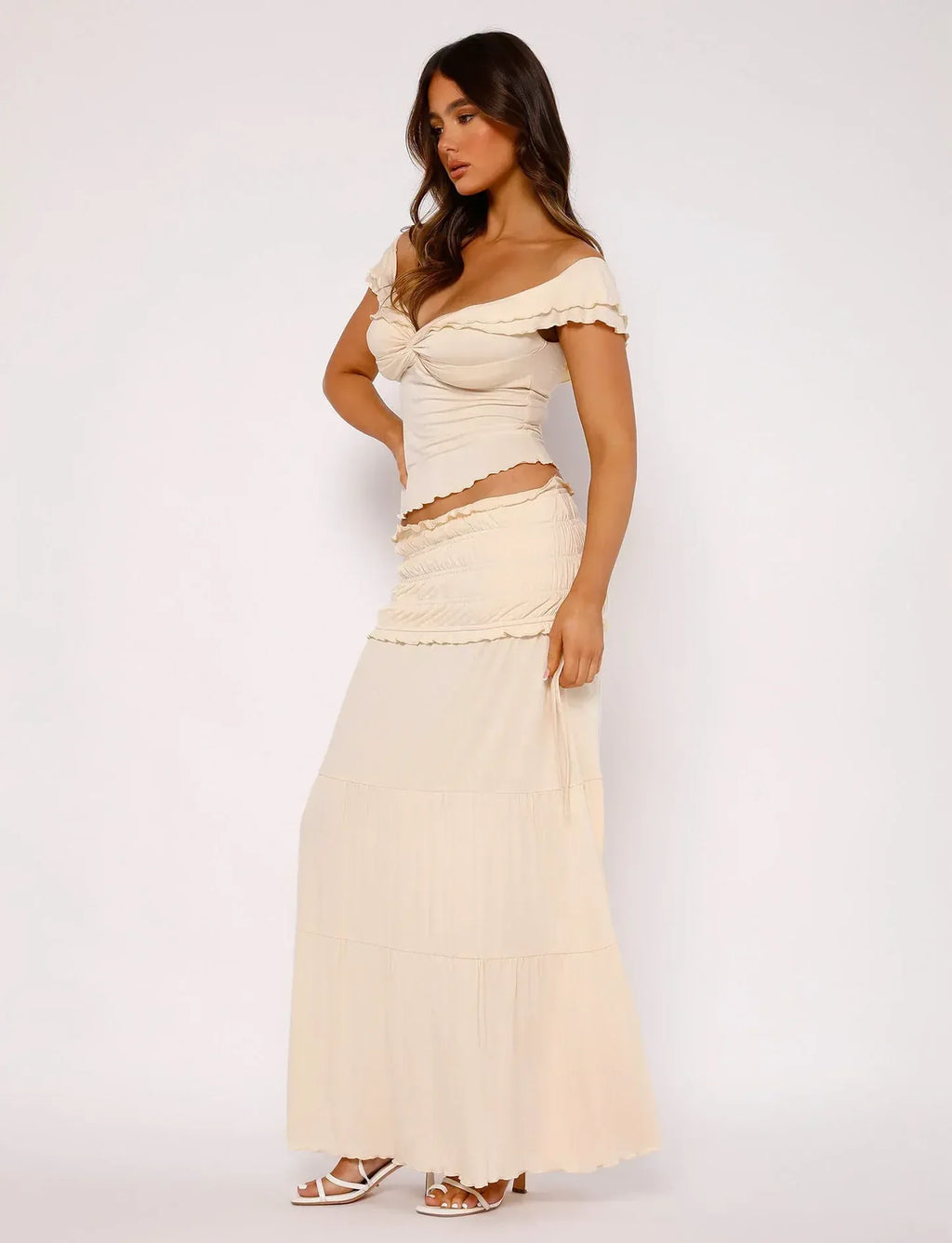 Paula | Volánkový top s maxi sukní Boho set
