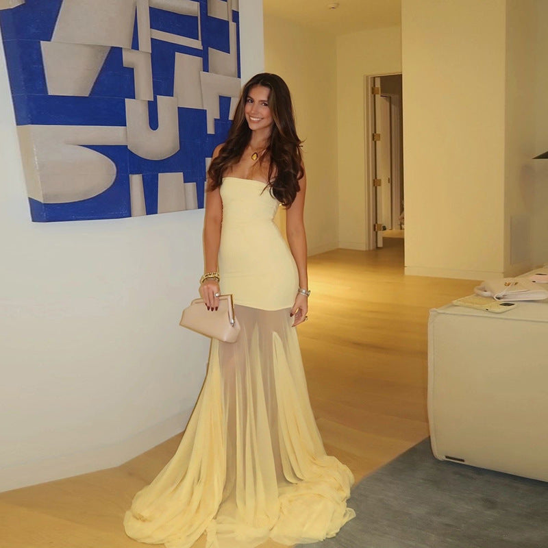 Calliope | Úzký Bustier Maxi Šaty