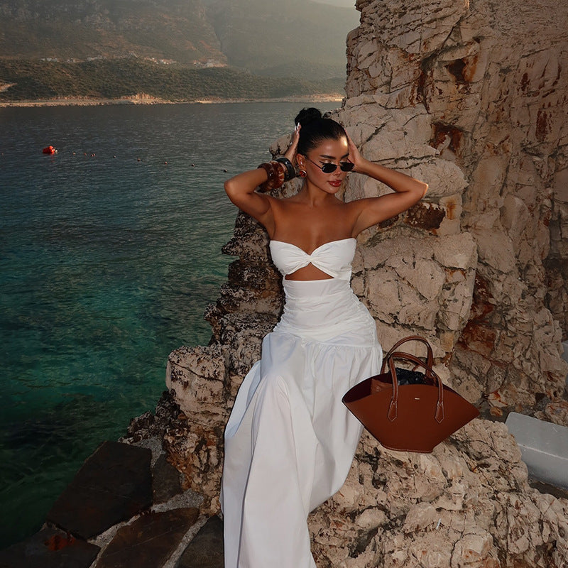 Linda | Maxi šaty s vykrojeným dekoltem