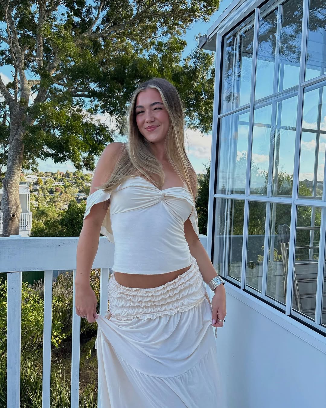 Paula | Volánkový top s maxi sukní Boho set