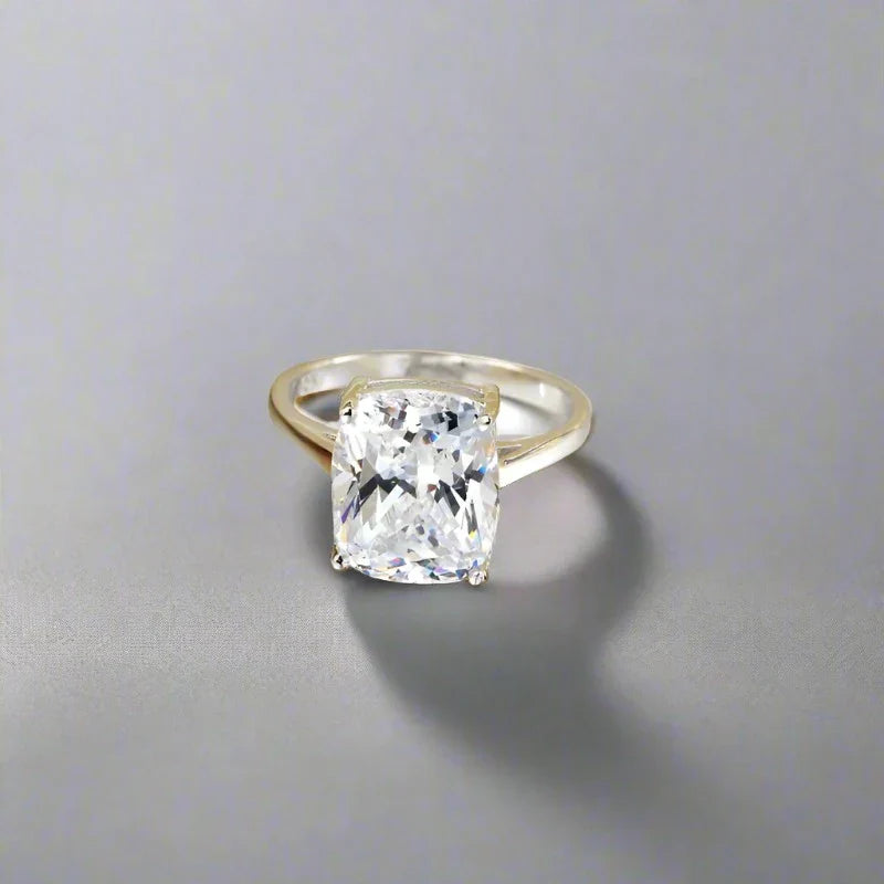 Solid 925 Sterling Silver Princess Cut