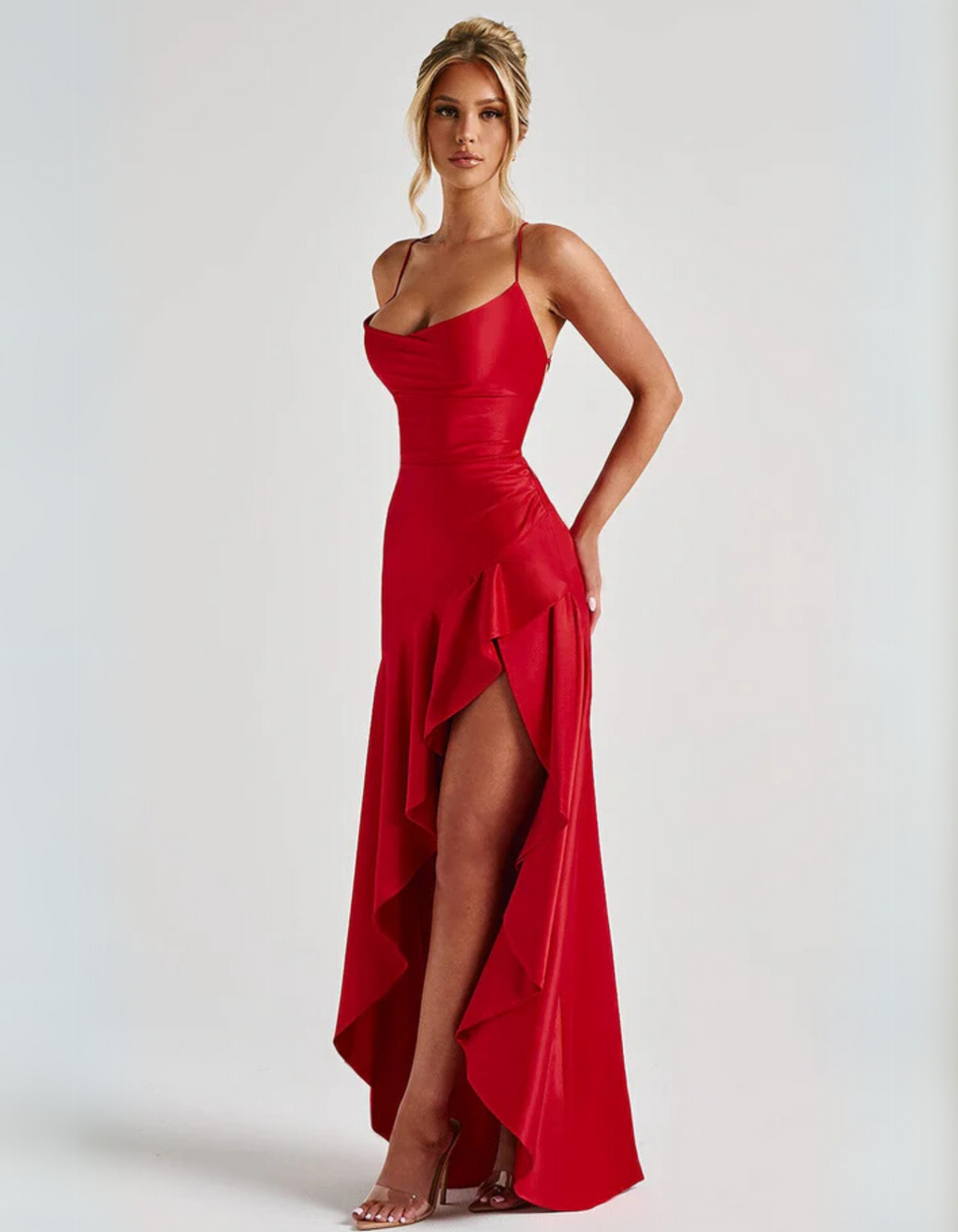 Rosavelle | Nařasený volán Detailní šaty