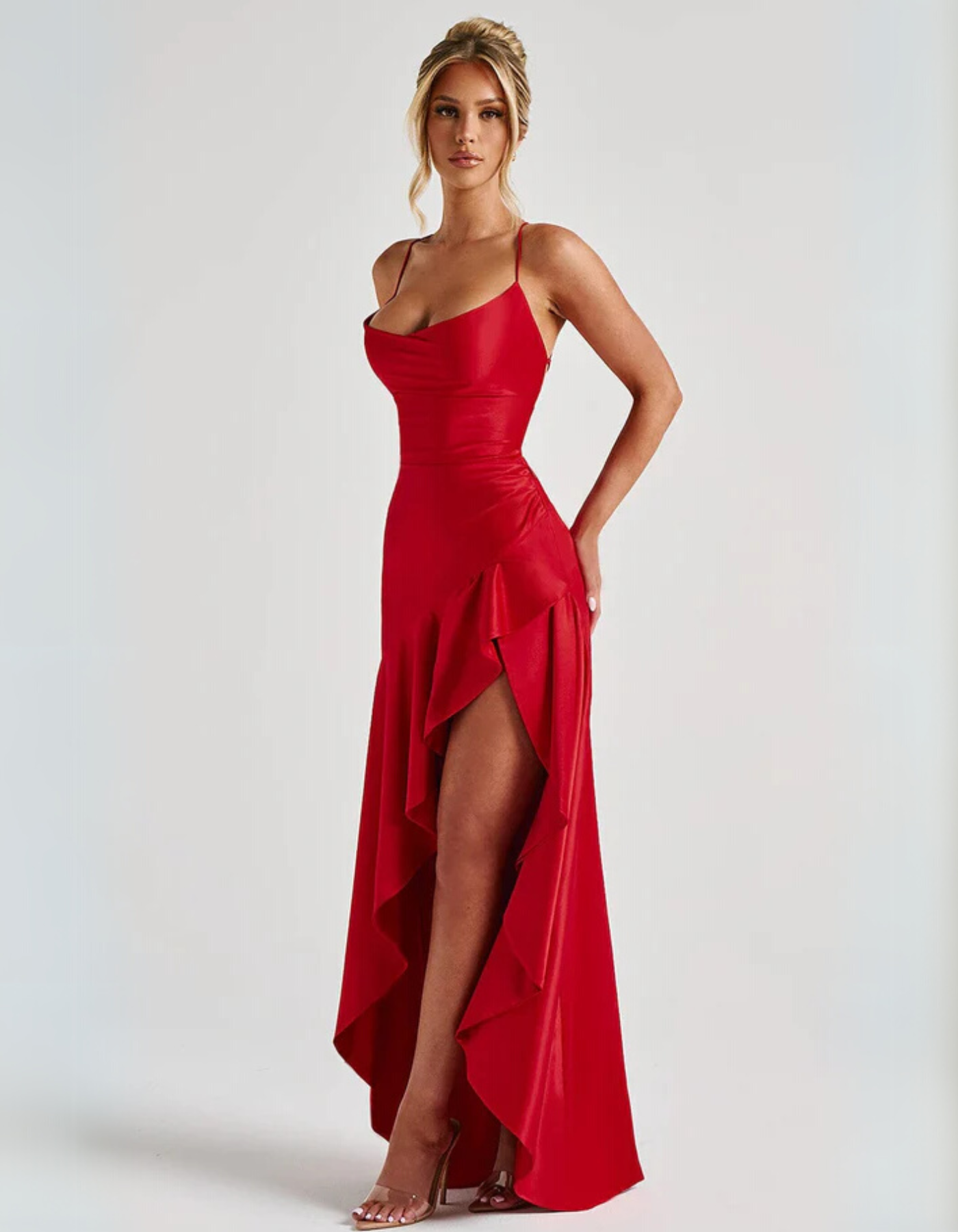 Rosavelle | Nařasený volán Detailní šaty