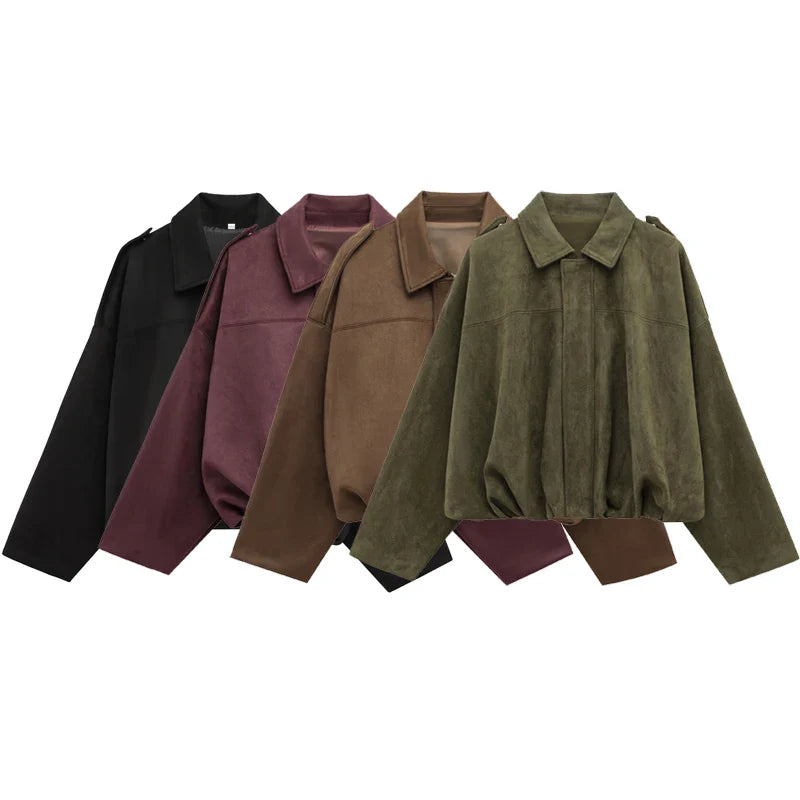 Semišová bomberová bunda VIRAL