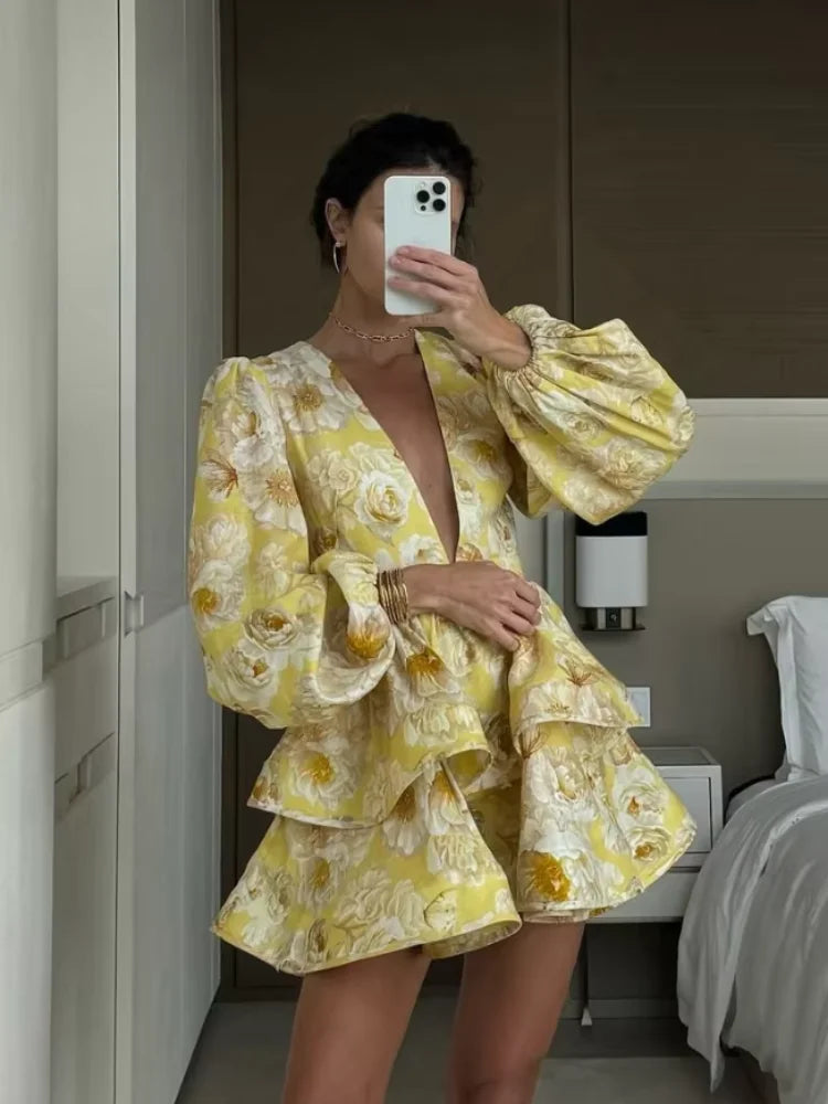 Amaya | Květinové Šaty s Volánky