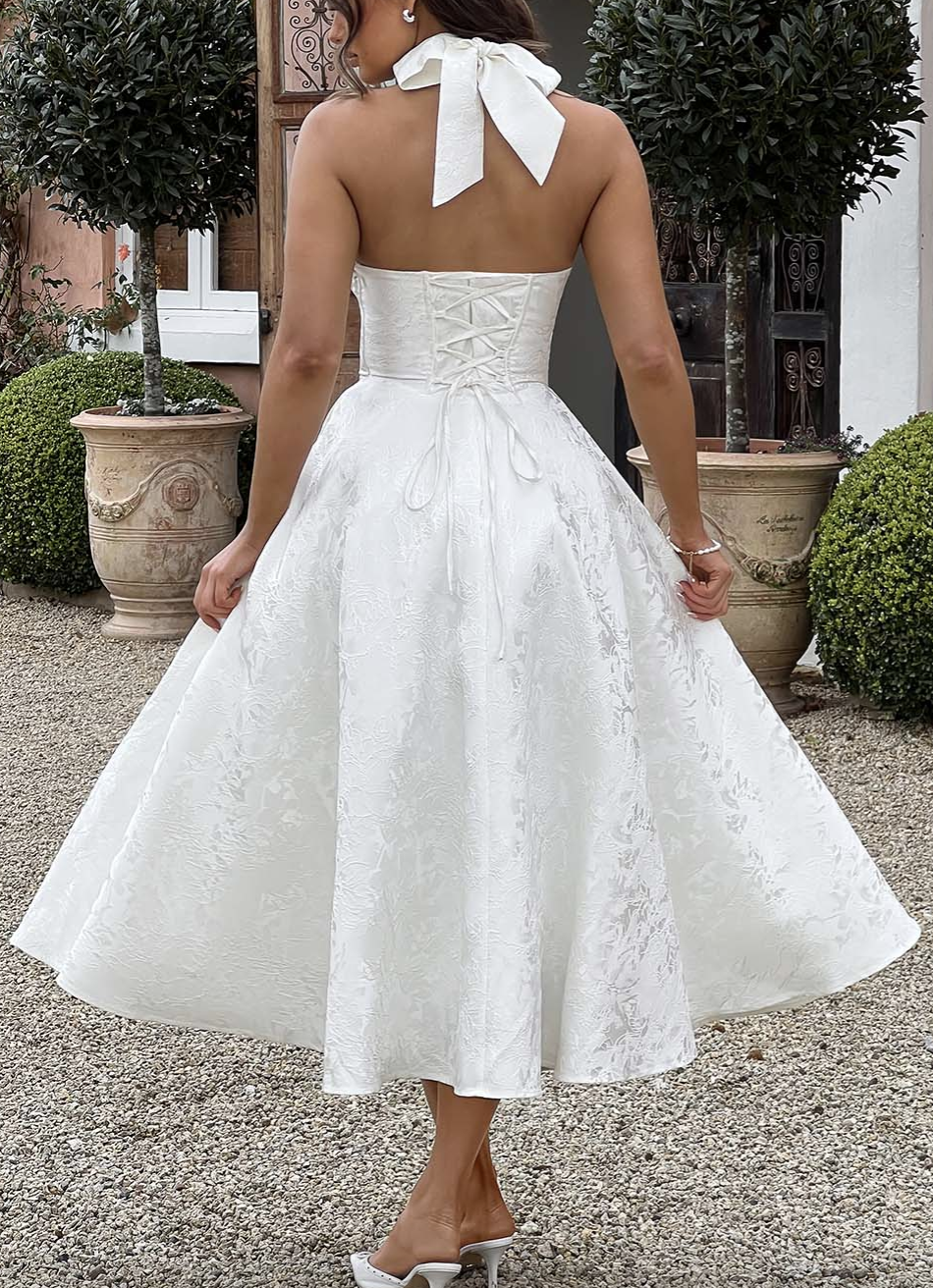 Esmeralda | Halter bezrukávové midi šaty