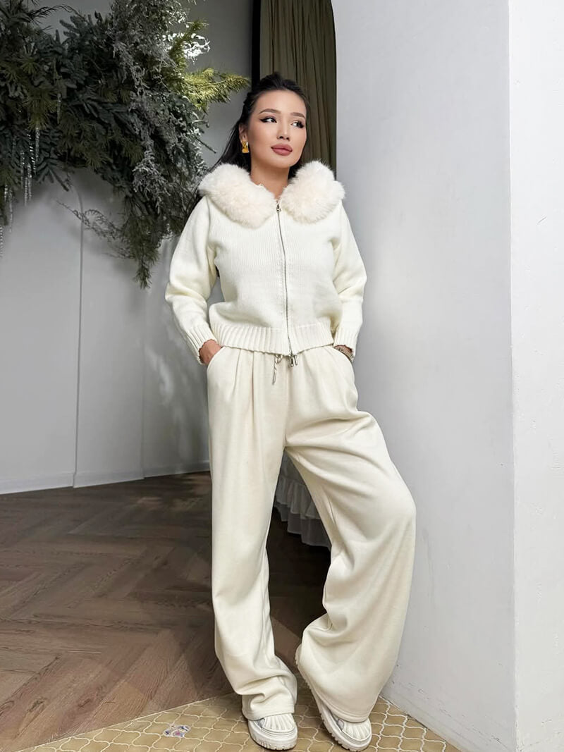 Mikina s kapucí z umělé kožešiny Alison