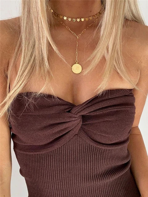 Pletené trubkové topy