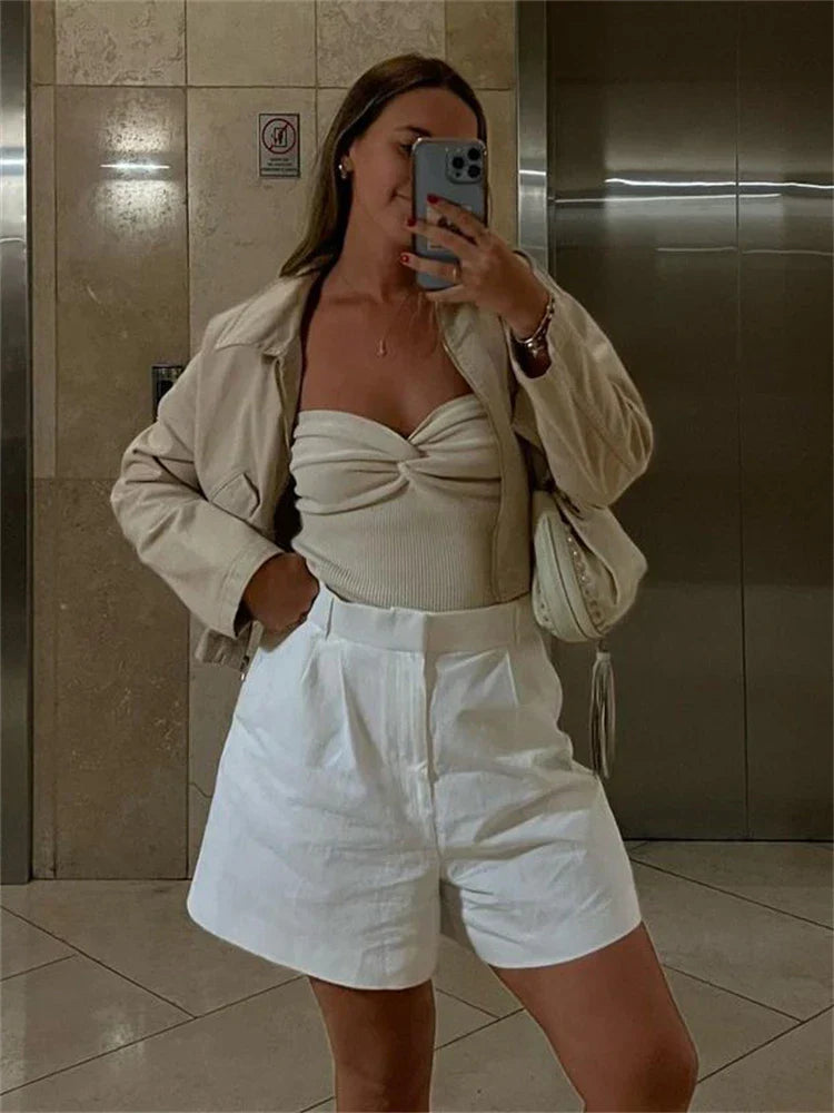 Pletené trubkové topy