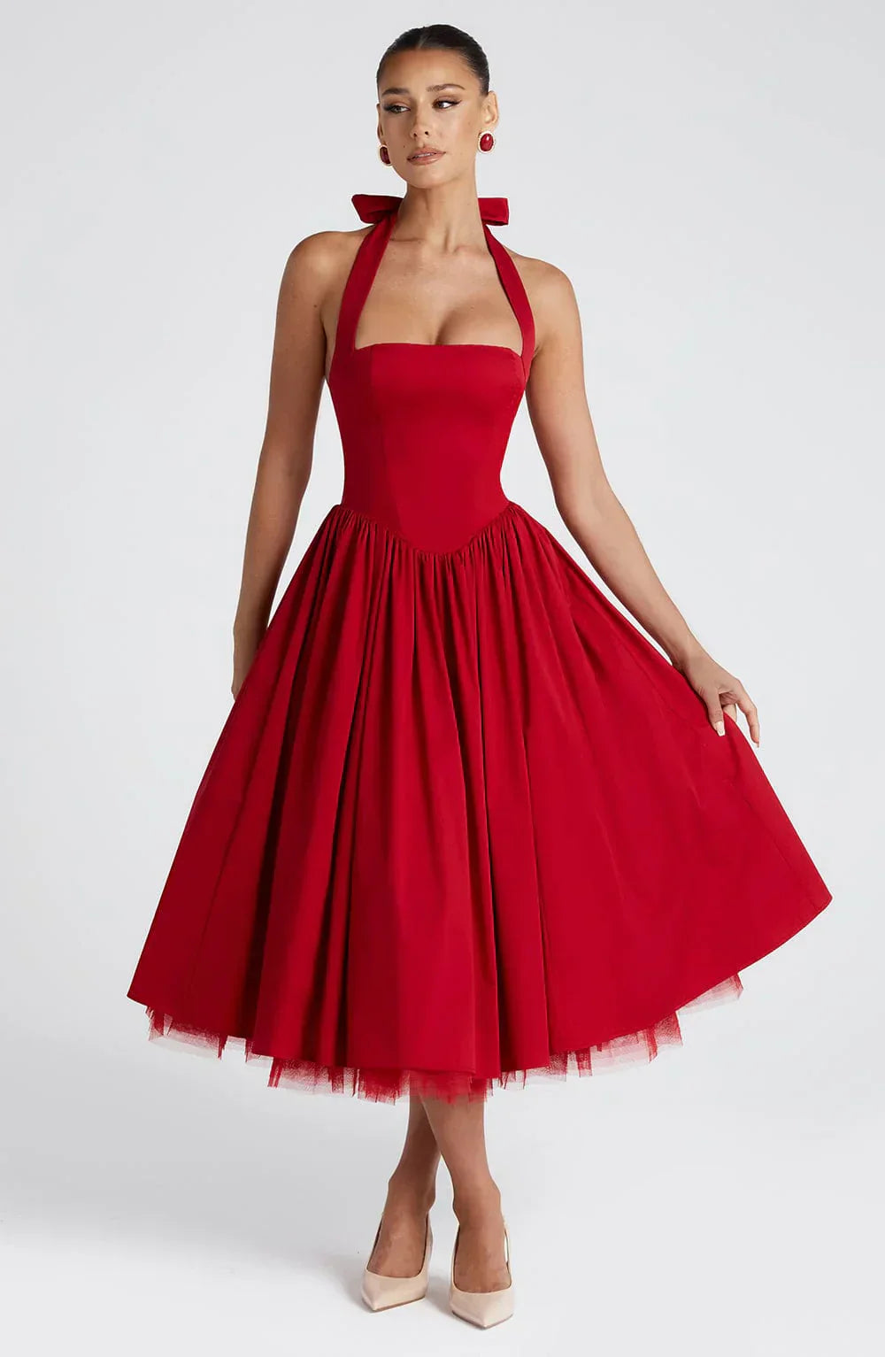 Monaco Grace Corset Midi Dress