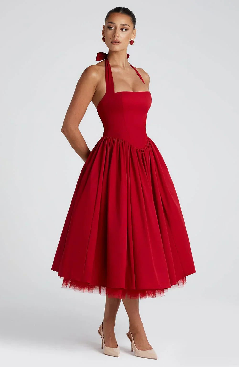 Monaco Grace Corset Midi Dress