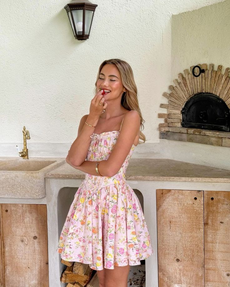 Lynn | Květinové korzetové mini šaty