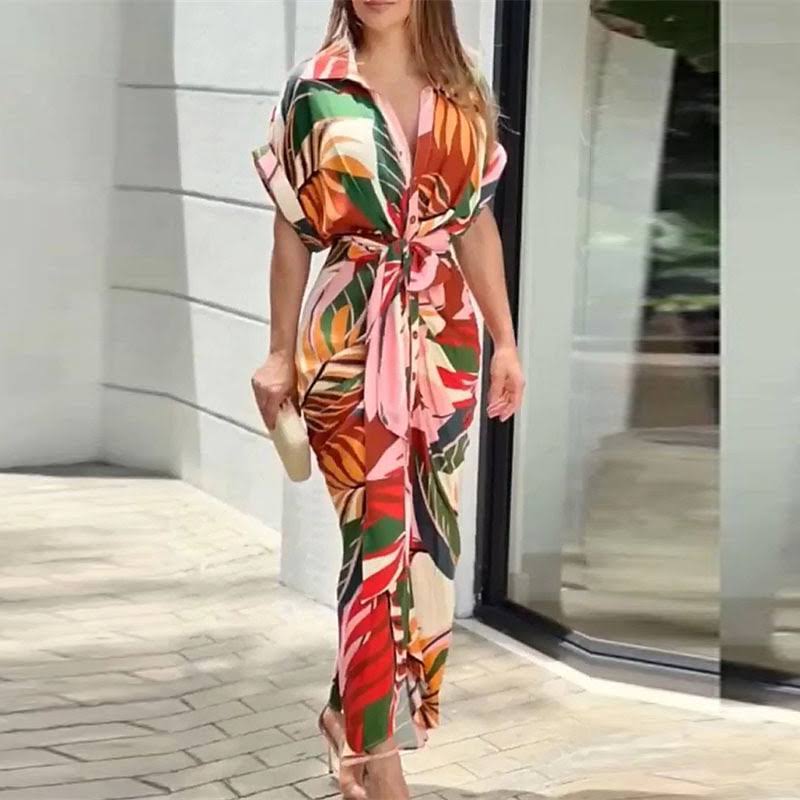 Amalia Luxe Wrap Maxi Šaty