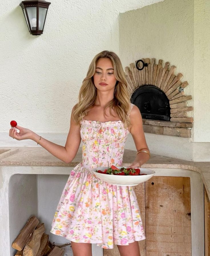 Lynn | Květinové korzetové mini šaty