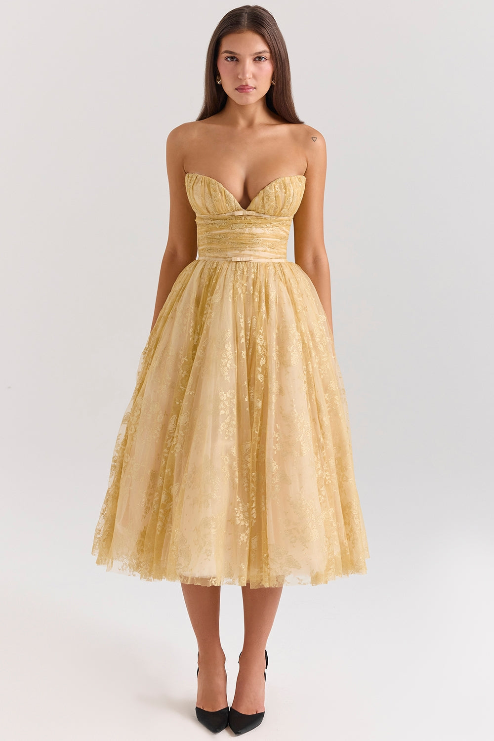 Millie | Golden Corset Dress