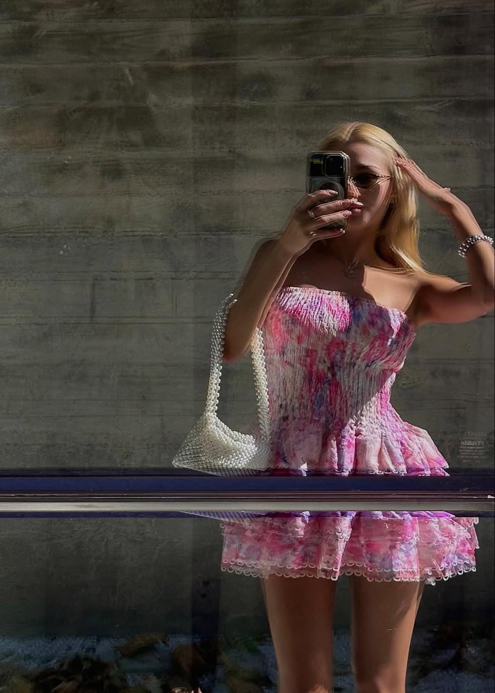 Cecilia | Šaty bez ramínek s květinovým vzorem